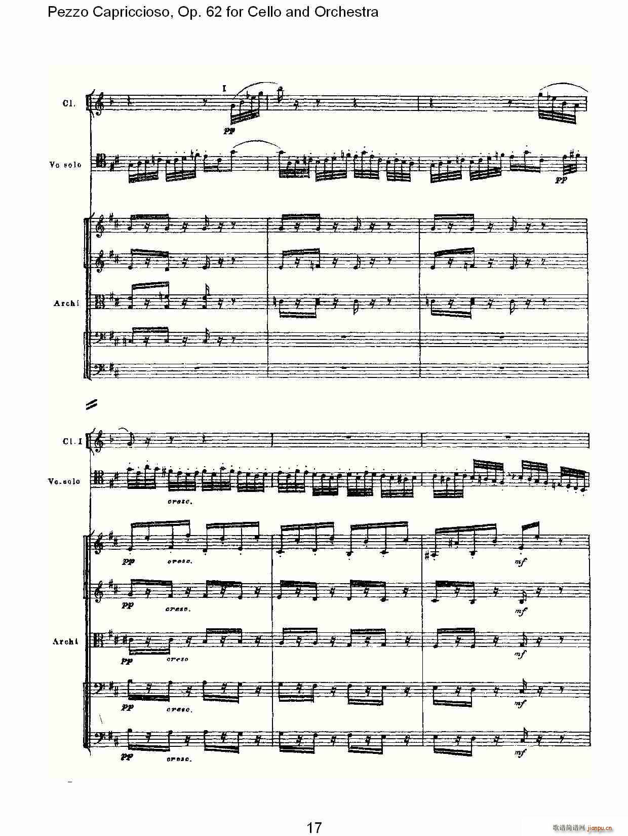 Pezzo Capriccioso, Op.62(大提琴谱)17