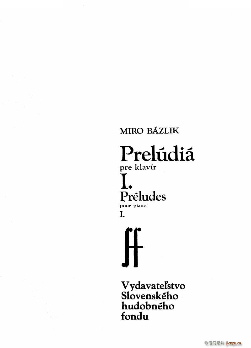 Bazlik Preludes book 1 Preludes book 1(十字及以上)1