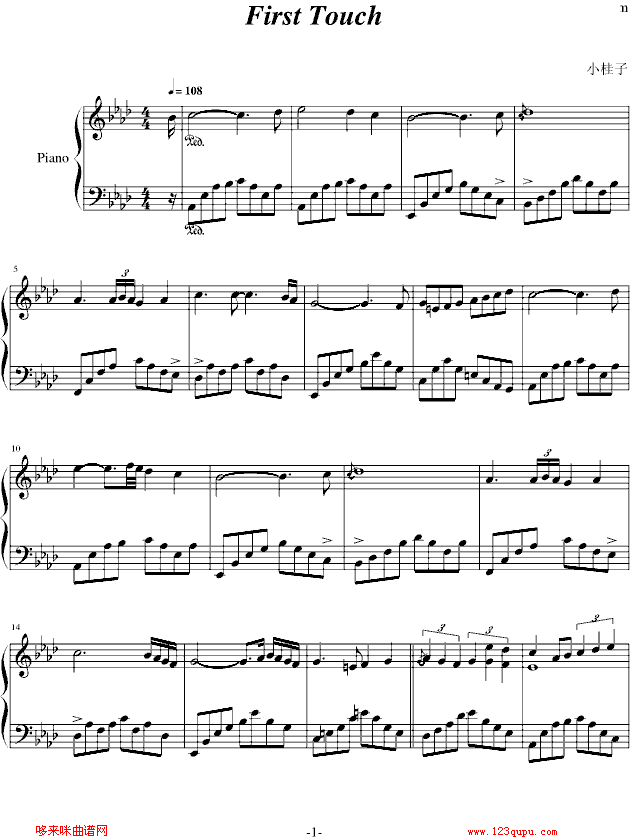 firsttouch-雅尼(钢琴谱)1