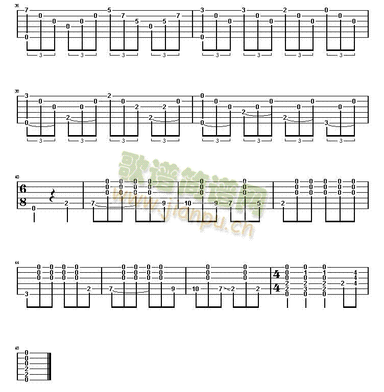 小罗曼史(吉他谱)3