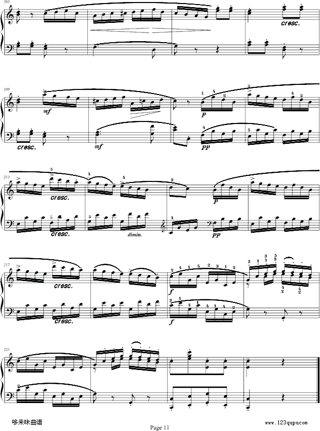 莫扎特C大调奏鸣曲K.545-完整版-莫扎特(钢琴谱)11