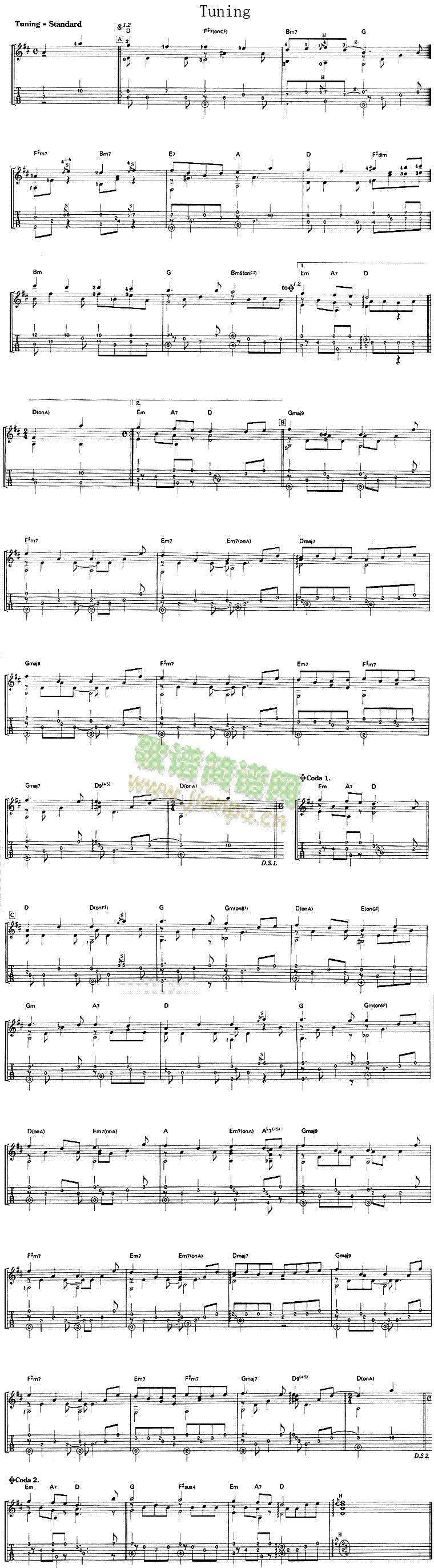 Tuning(吉他谱)1