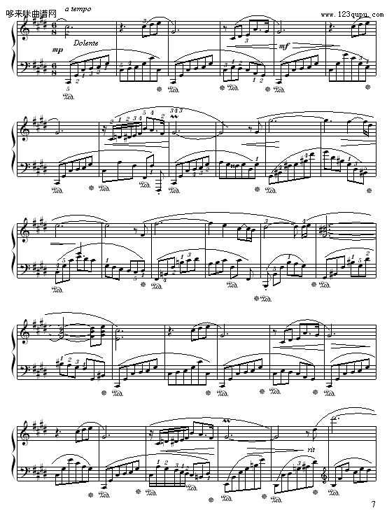 落叶的梦第二首-苗波(钢琴谱)7