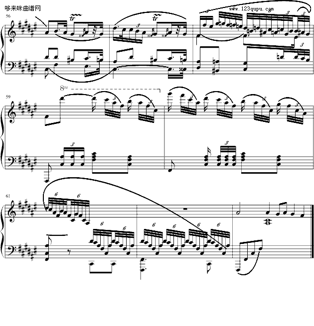 升F大调夜曲-肖邦(钢琴谱)5