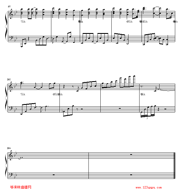 スカーレット-主题曲(钢琴谱)5