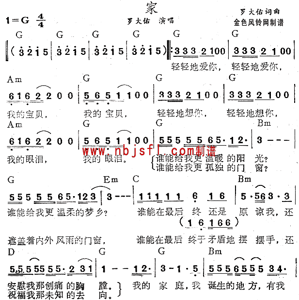 家(吉他谱)1