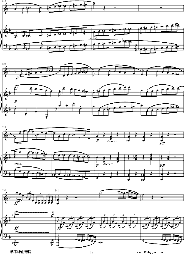 春天奏鸣曲-贝多芬(钢琴谱)14