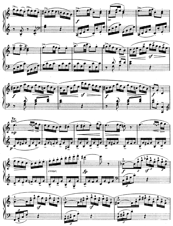 钢琴奏鸣曲kv330(钢琴谱)12