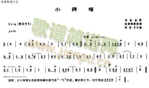 小拜塔(唢呐谱)1