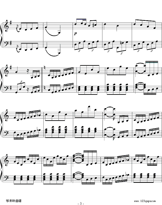 第25奏鸣曲第三乐章-贝多芬(钢琴谱)3