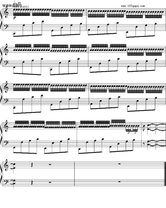 卡农-演奏版-Geogrewinston-帕赫贝尔-Pachelbel(钢琴谱)6