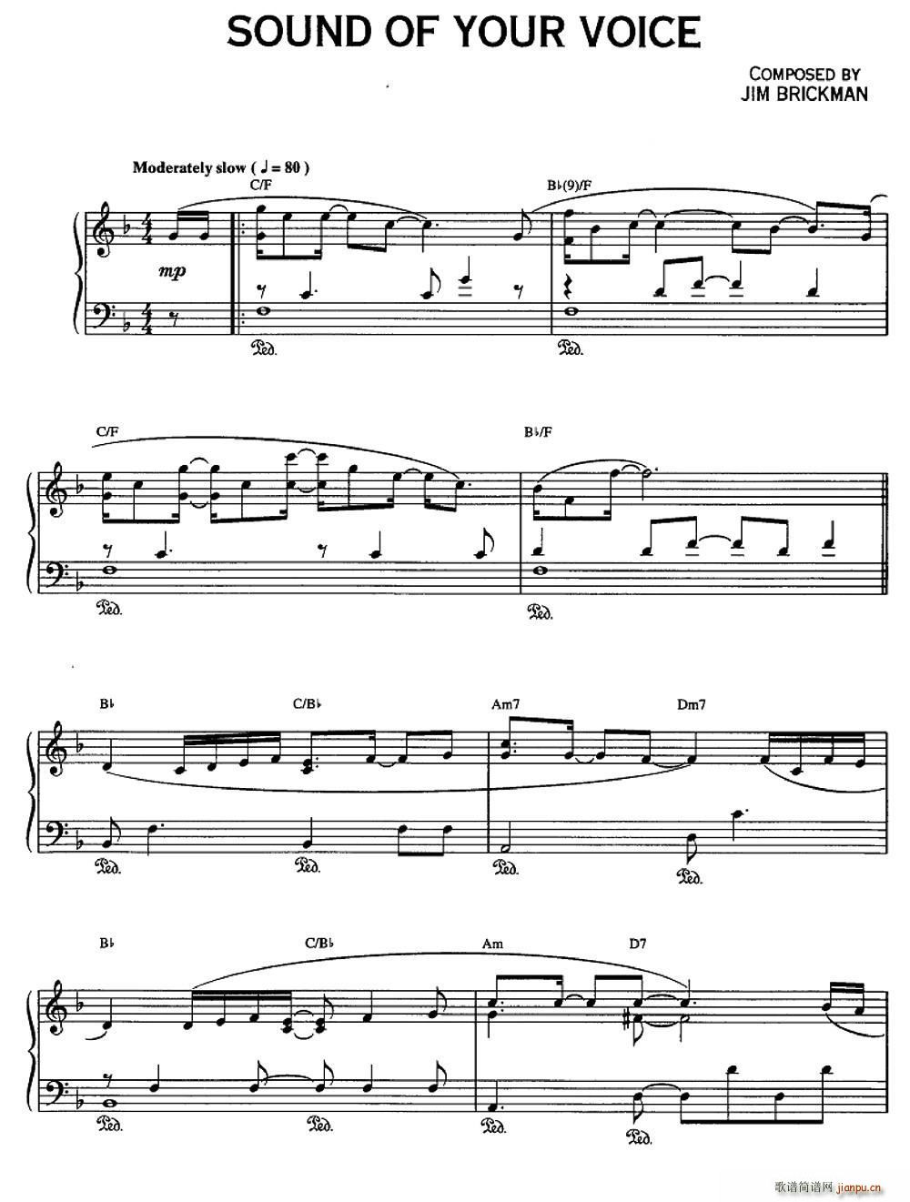 SOUND OF YPUR VOICE(钢琴谱)1