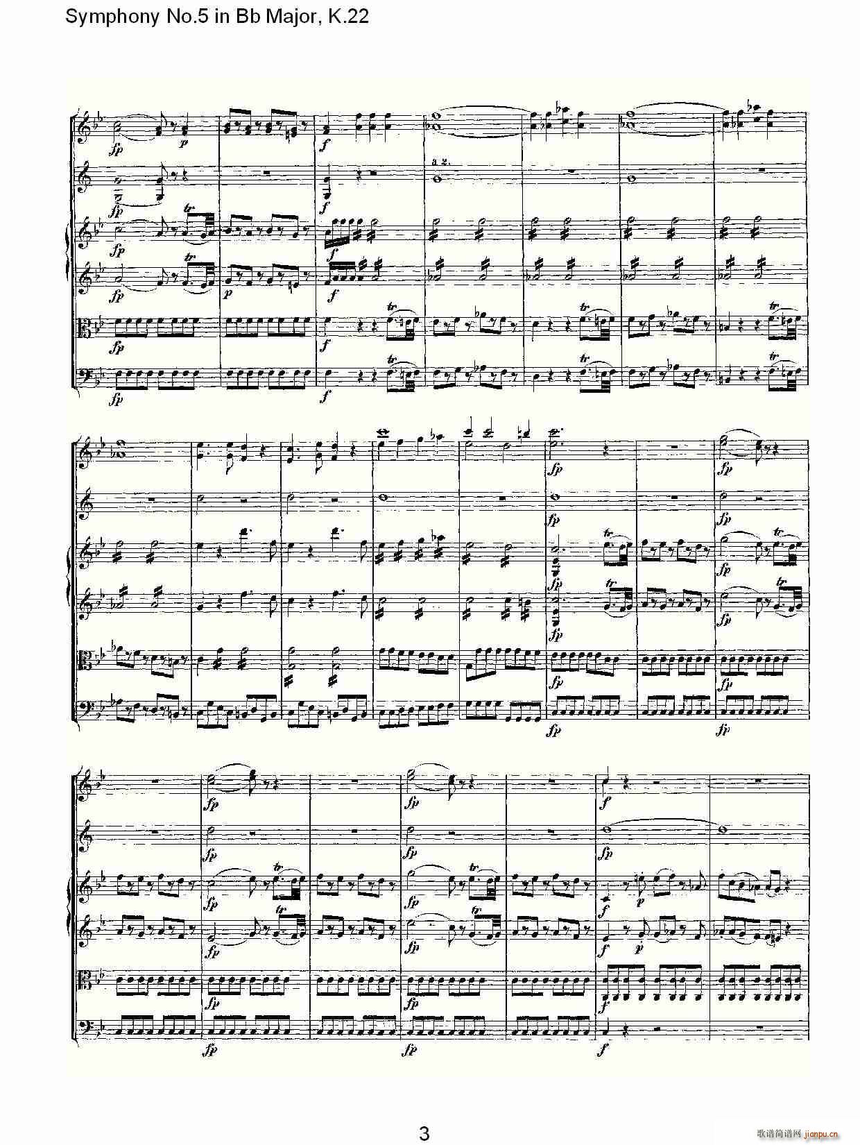 Symphony No.5 in Bb Major, K.22(十字及以上)3