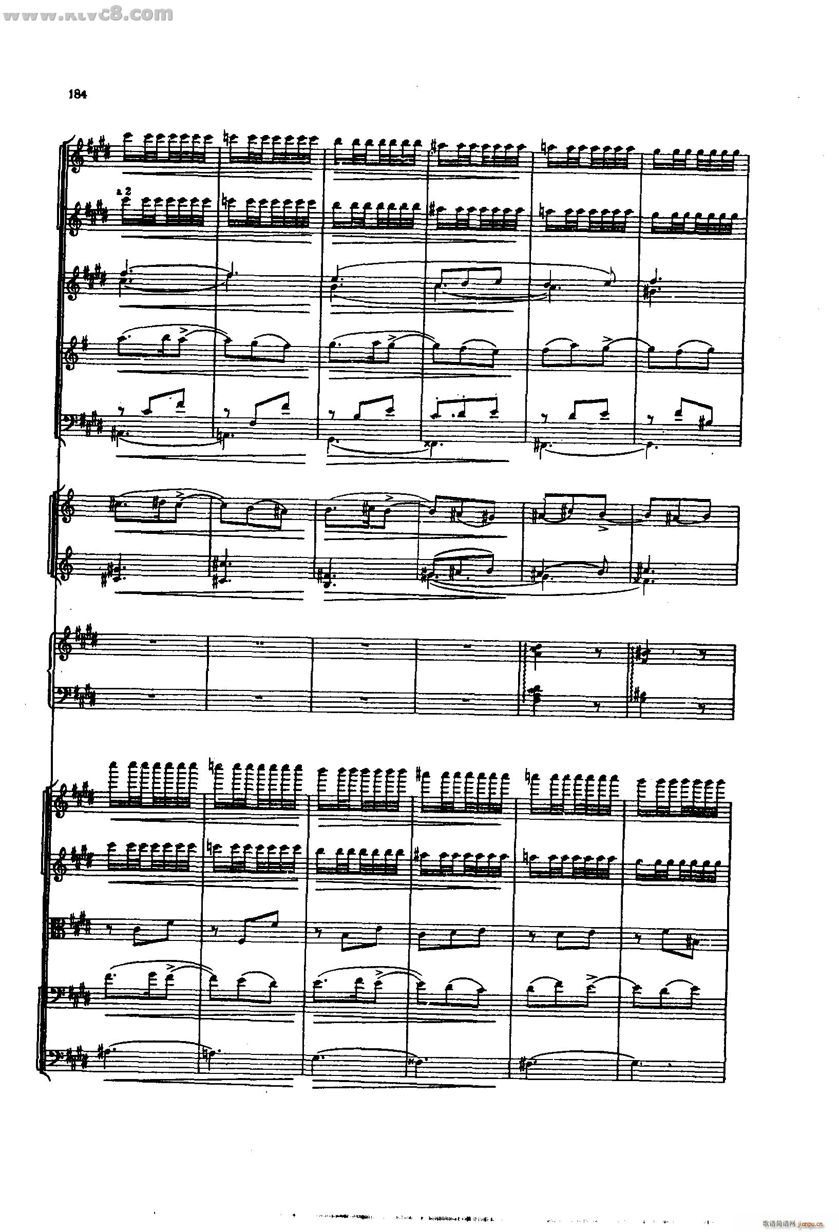 舍赫拉查达交响组曲 作品35 第四部分(总谱)38