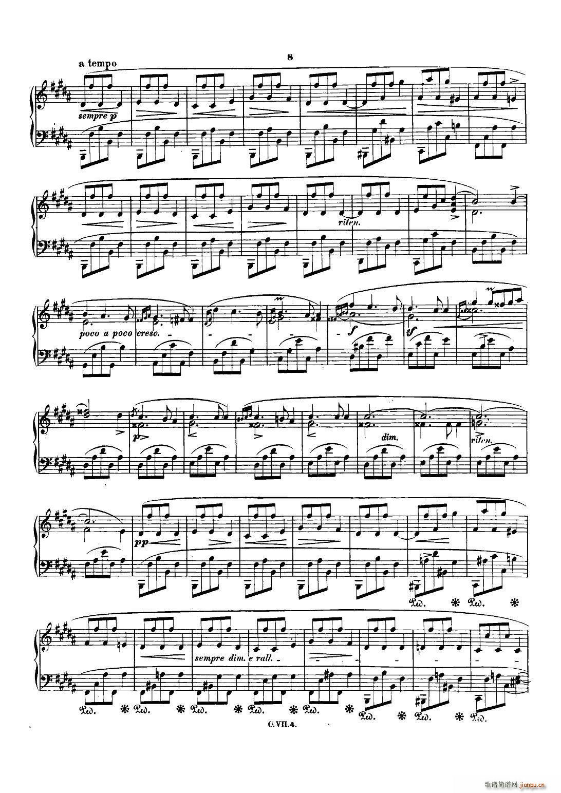 肖邦 钢琴谐谑曲 Chopin Scherzo No 1 b小调 Op 20(钢琴谱)7