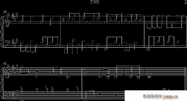 古剑奇谭二p105夏夷则主题曲(钢琴谱)3