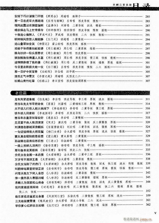 京剧二百名段 唱腔 琴谱 剧情目录前言1 60(京剧曲谱)5