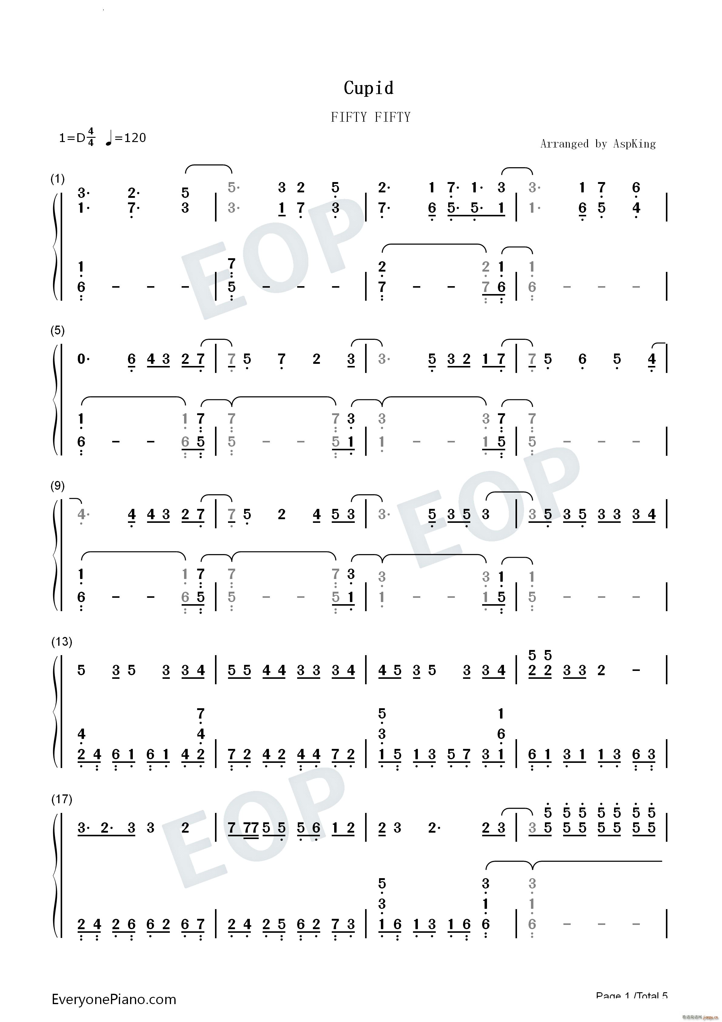 Cupid(钢琴谱)8