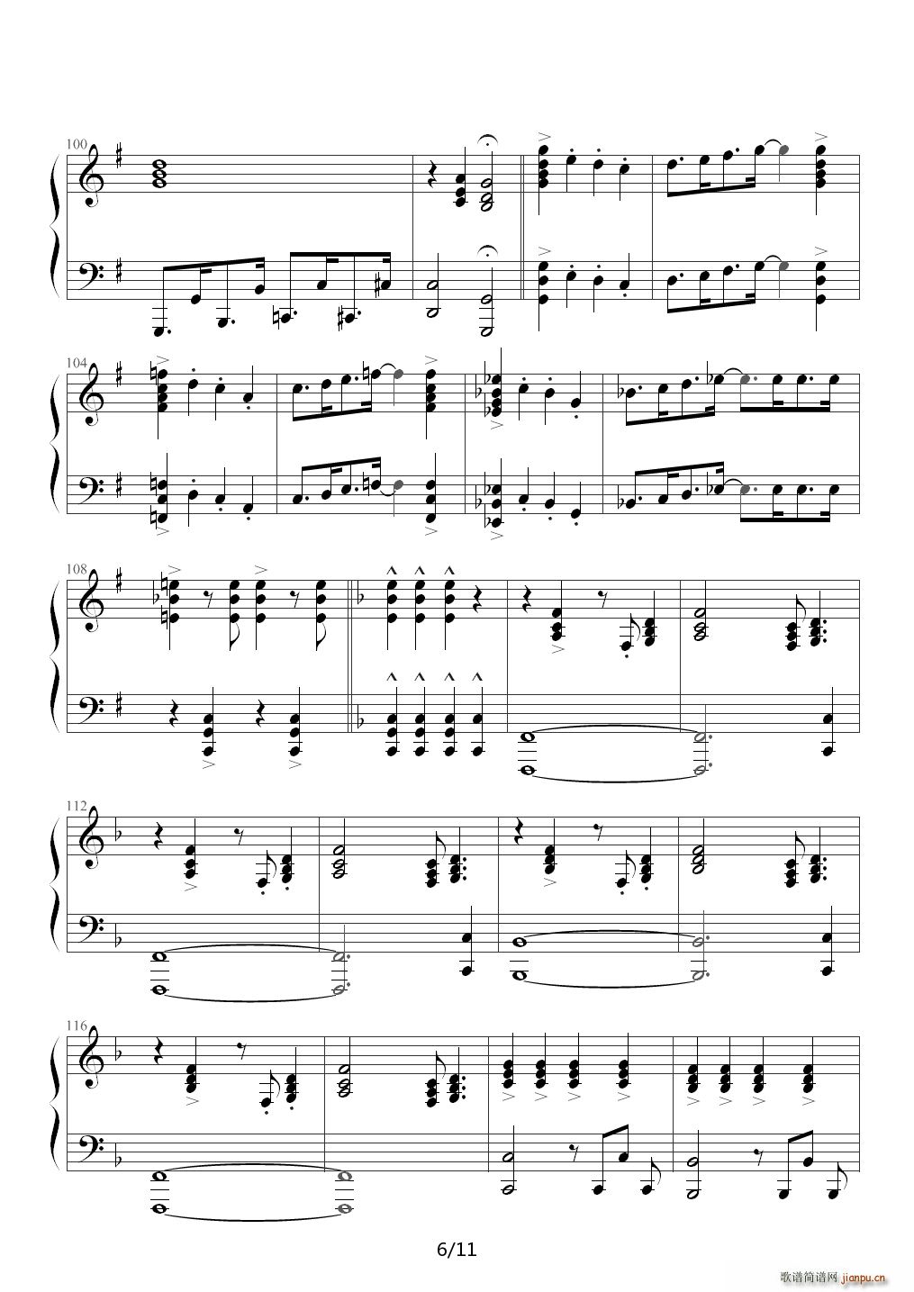 铃儿响叮当 变奏曲 降E调(钢琴谱)6