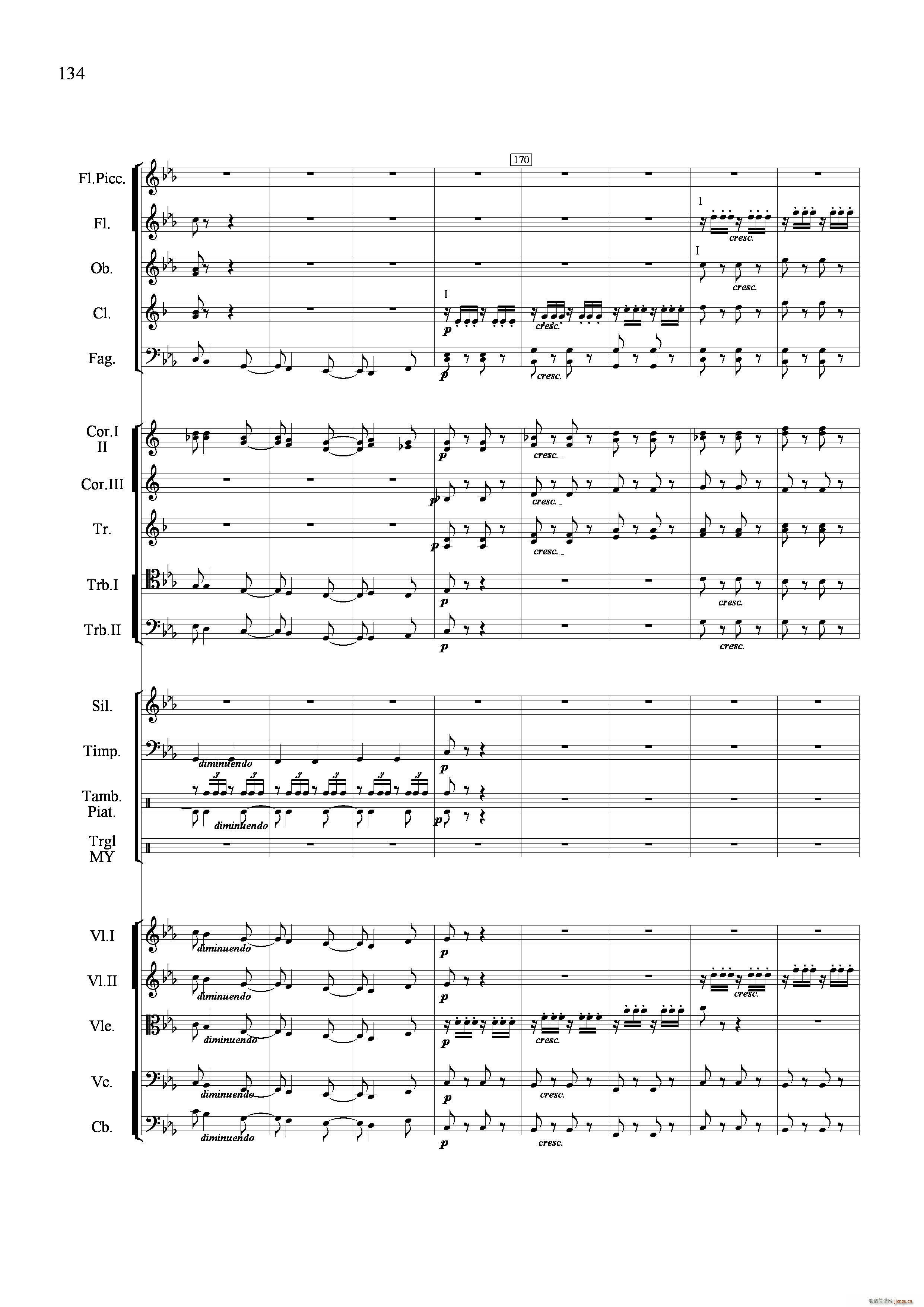 小八路勇闯封锁线 管弦乐合奏 铜管(总谱)22