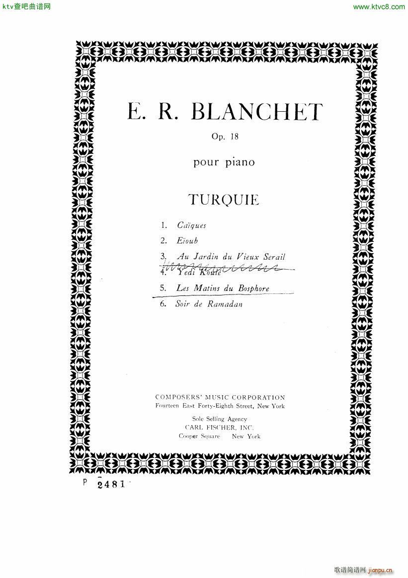 Blanchet Op 18 Turquie(钢琴谱)24