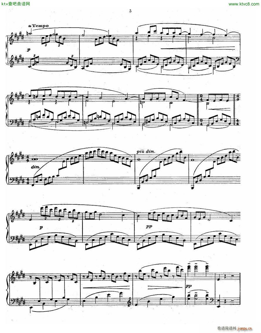 Claude Debussy Arabesque No 1(钢琴谱)5