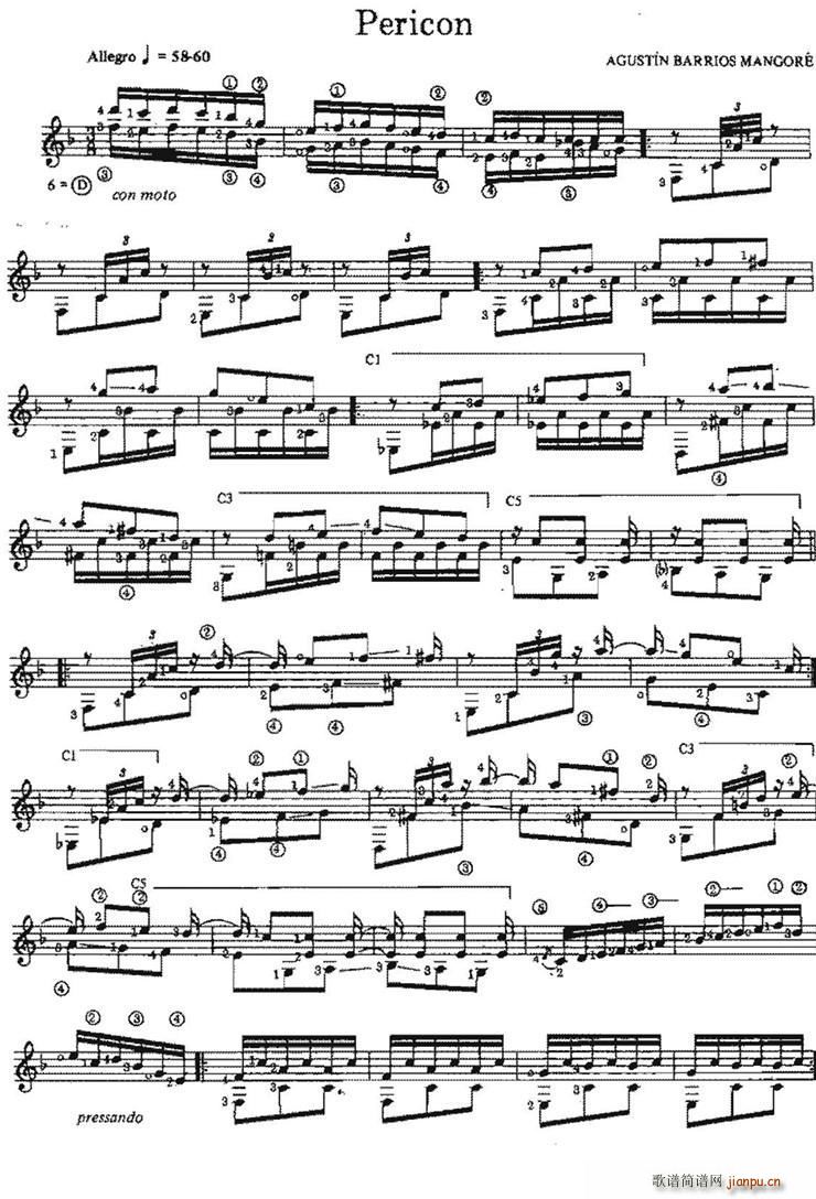 Pericon 古典吉他(吉他谱)1