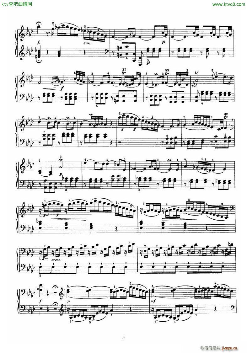 Piano Sonata No 46 in Ab(钢琴谱)5