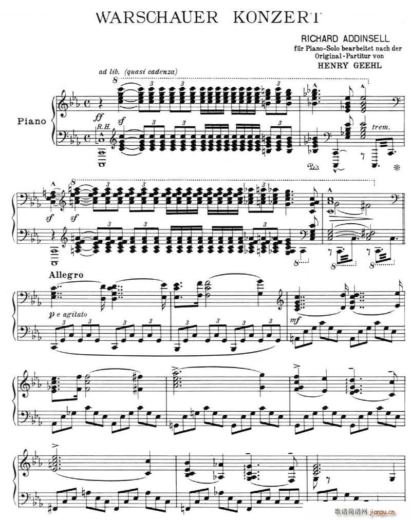 Addinsell Warsaw Concerto Warsaw Concerto(十字及以上)1