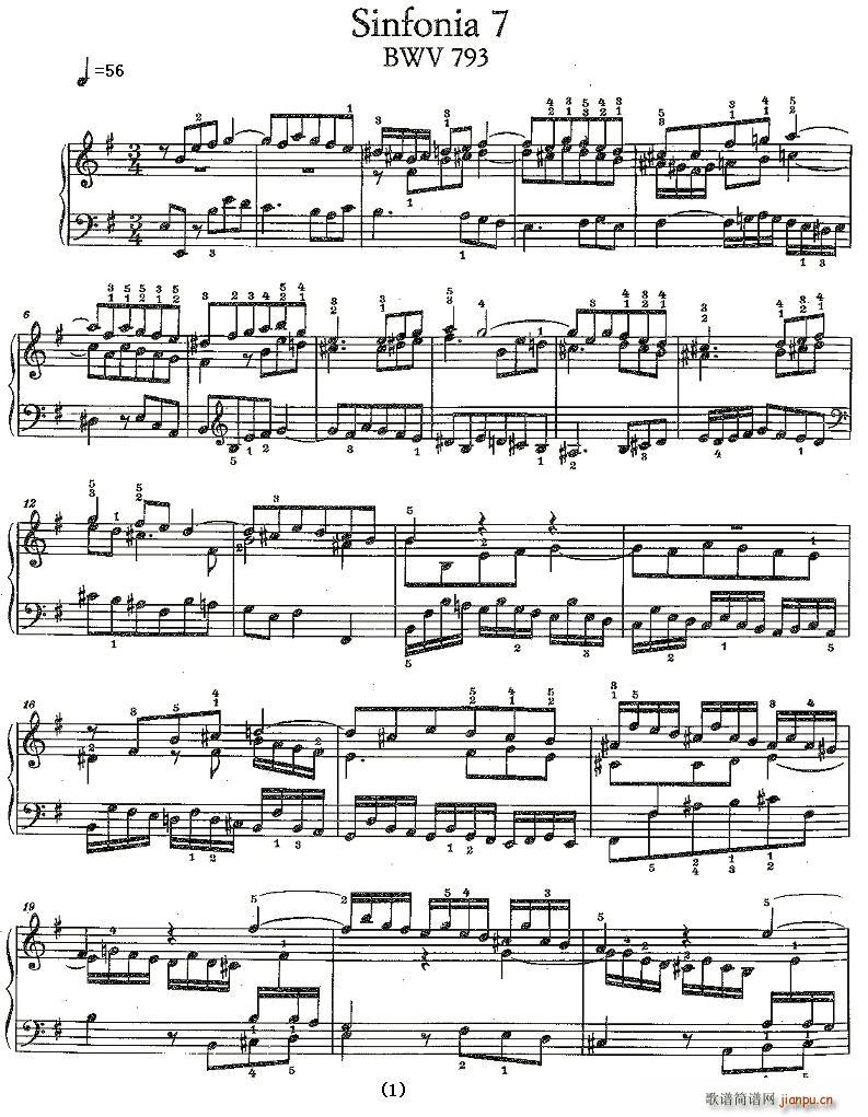 Sinfonia 7 BWV-793(十字及以上)1