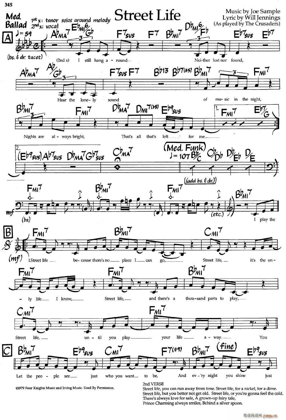 Street Life 爵士钢琴曲(钢琴谱)1