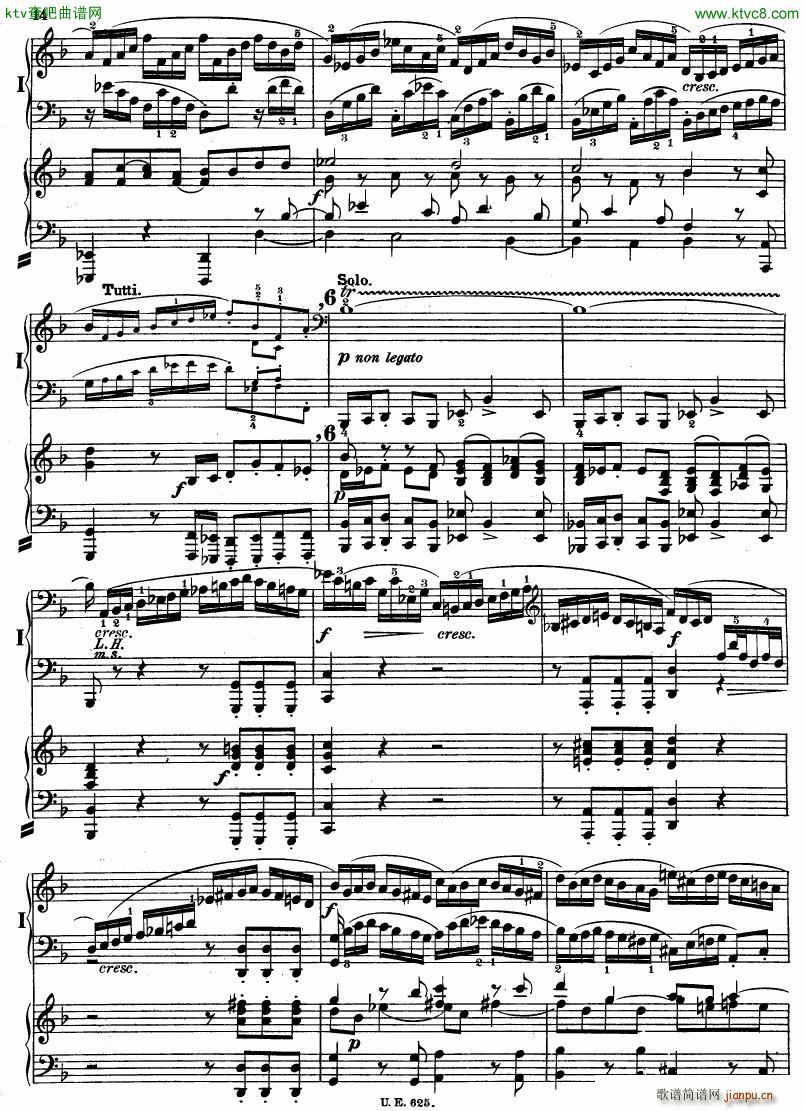 Bach JS BWV 1052 Keyboard Concerto in d ed R ntgen(钢琴谱)15