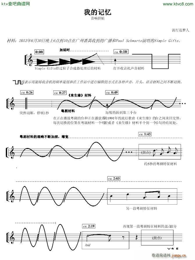 我的记忆(钢琴谱)1