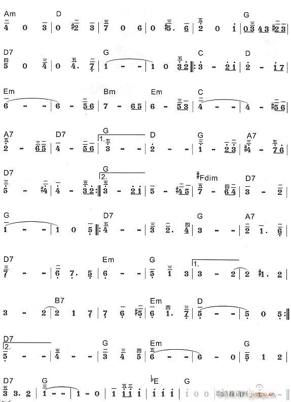 快乐寡妇圆舞曲2(电子琴谱)1
