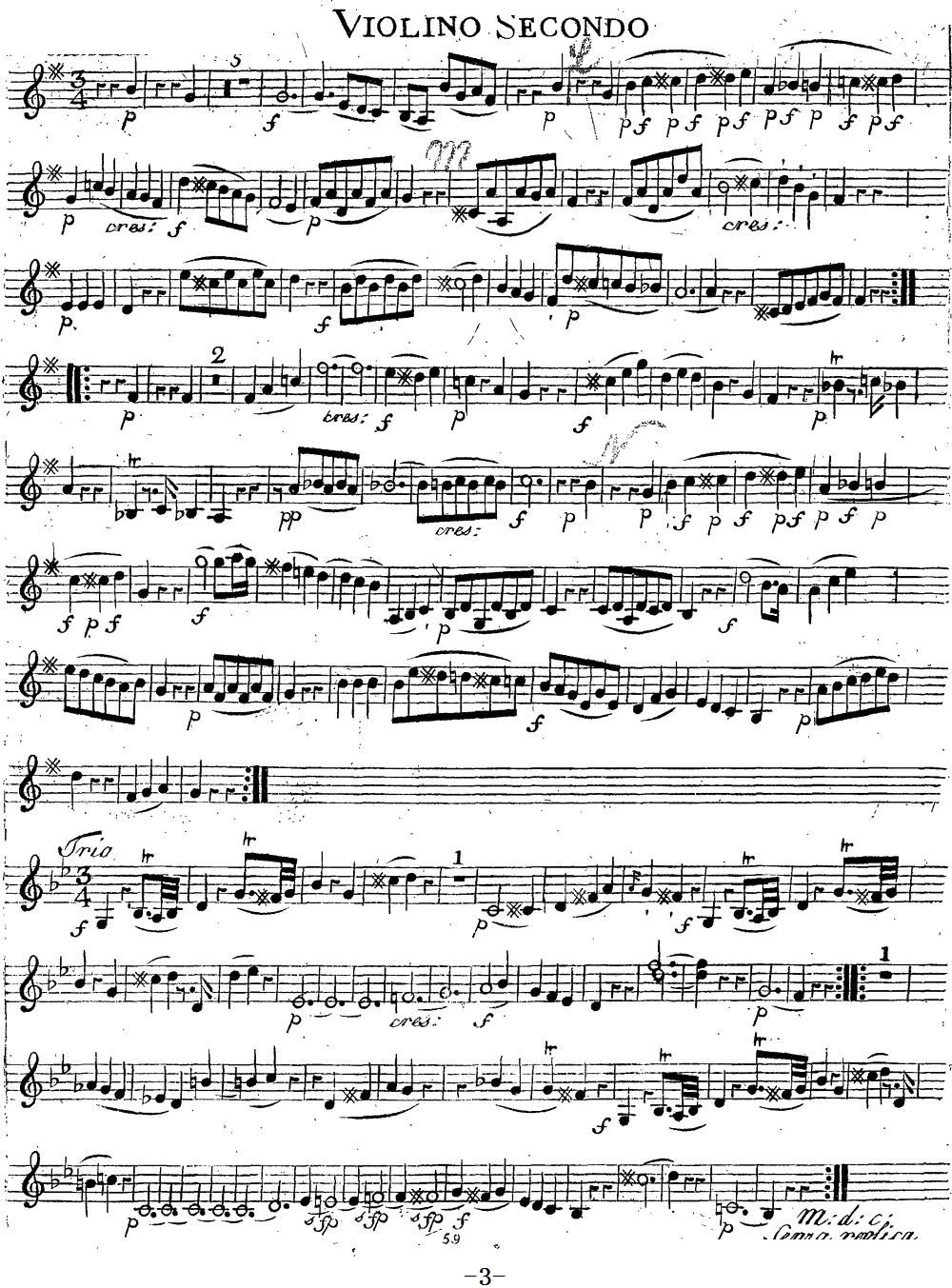 Mozart Quartet No 14 in G Major K 387 Violin 2(十字及以上)3