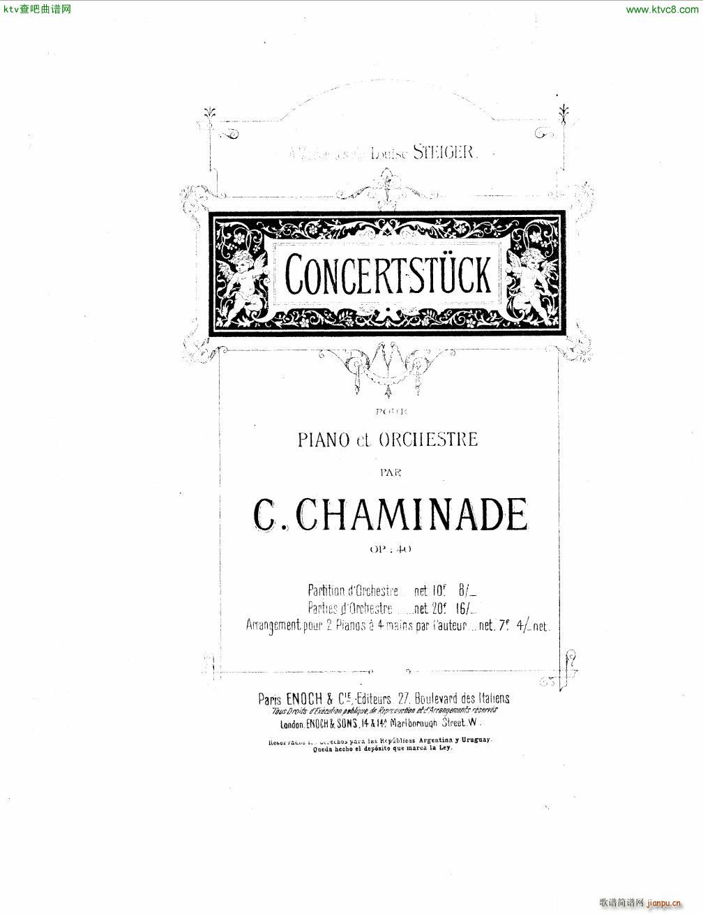 Chaminade Konzerstuck Op 40 reduction(钢琴谱)1