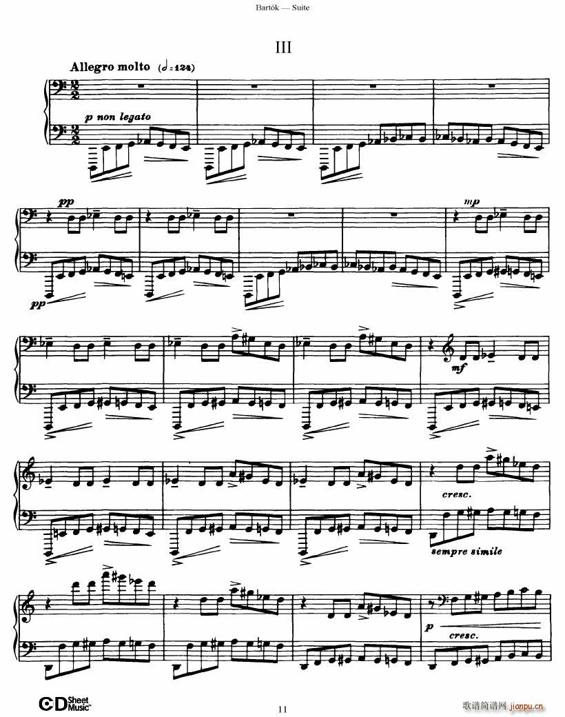 Bartok SZ 62 Suite for Piano op 14(钢琴谱)11