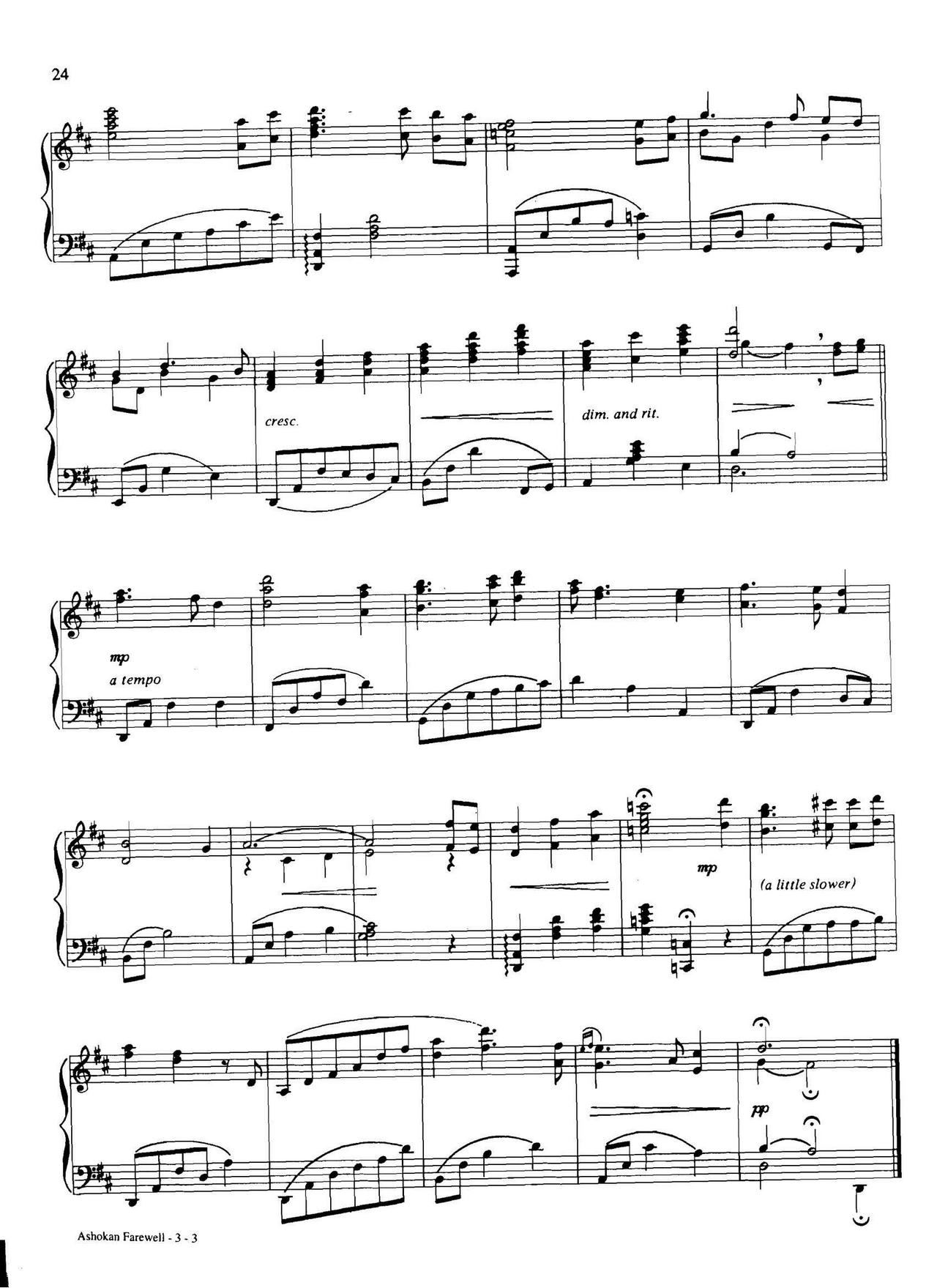 ashokan farewell Dan Coates 流行情调 集(钢琴谱)3