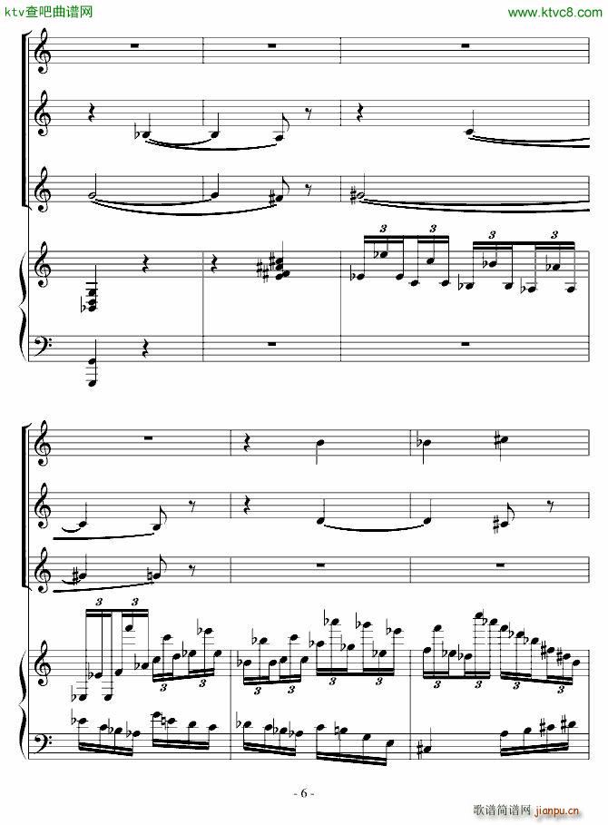 BACH变奏曲 第一和第二变奏(钢琴谱)6