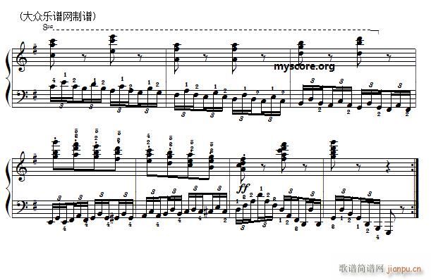 车尔尼 钢琴快速练习曲 Czerny 299 第18首 及练习提示(钢琴谱)3