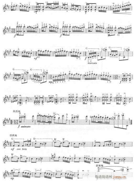 阳光照耀着塔什库尔干-提琴(笛箫谱)3