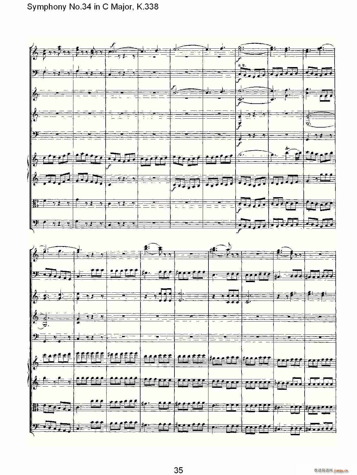 Symphony No.34 in C Major, K.338(十字及以上)35