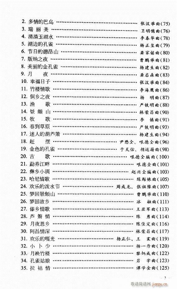 葫芦丝 巴乌实用教程 目录前言1 60(葫芦丝谱)3