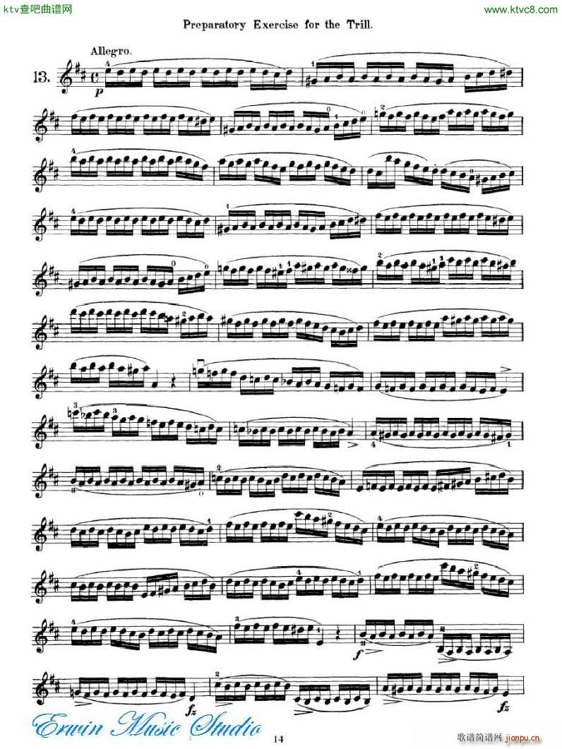 马扎斯 75首渐进式旋律练习 图书1 30首专门练习 01 20(十字及以上)14