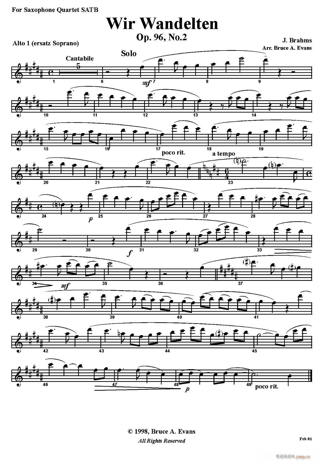 Wir Wandelten 五重奏(总谱)1