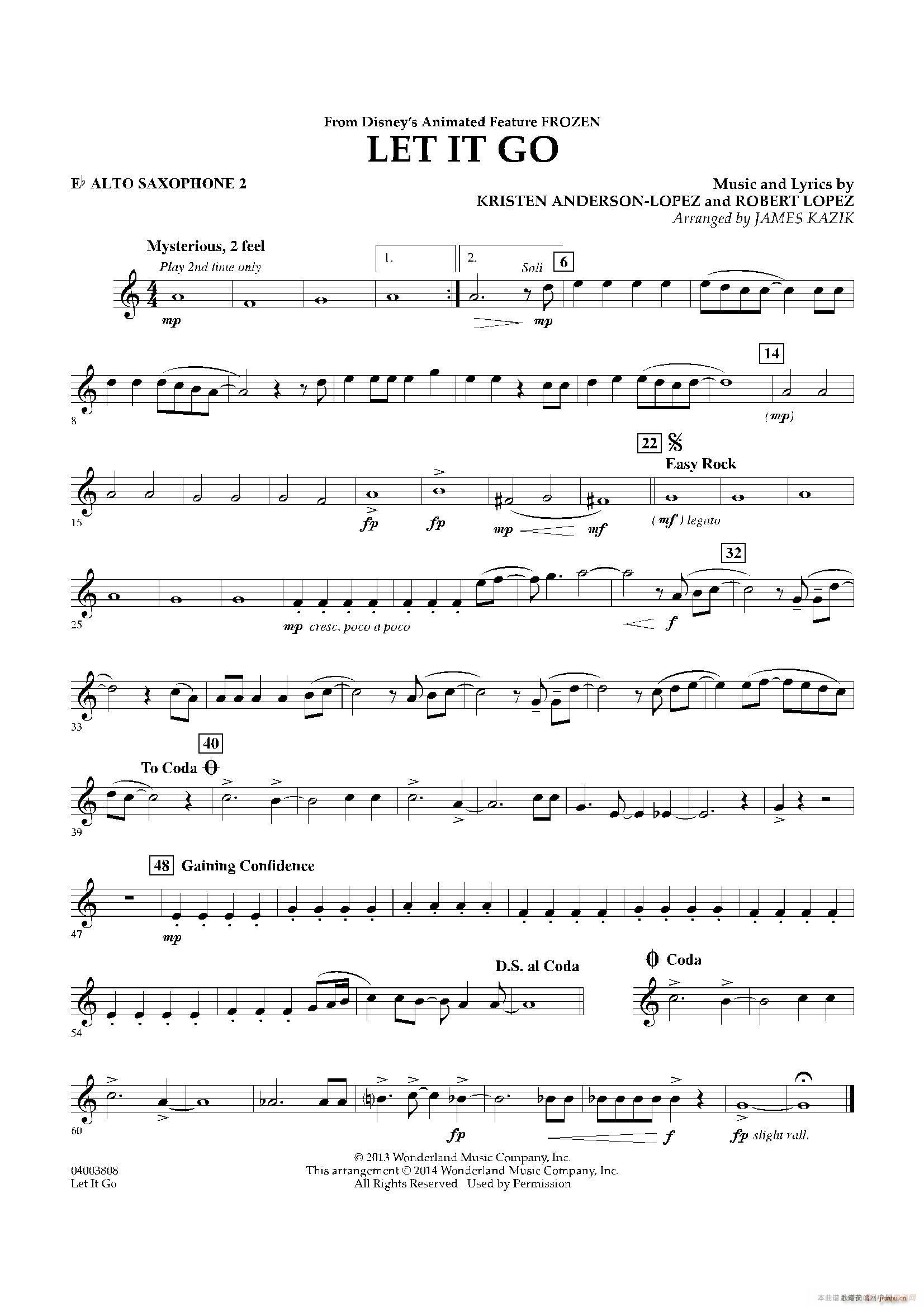 Let it go 冰雪奇缘 主题曲 交响管乐(十字及以上)10