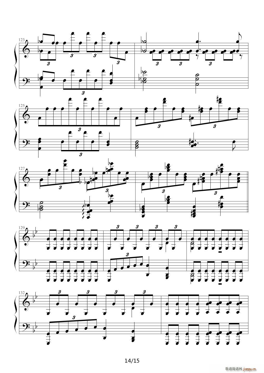 舒伯特 魔王 李斯特改编 降B调(钢琴谱)14