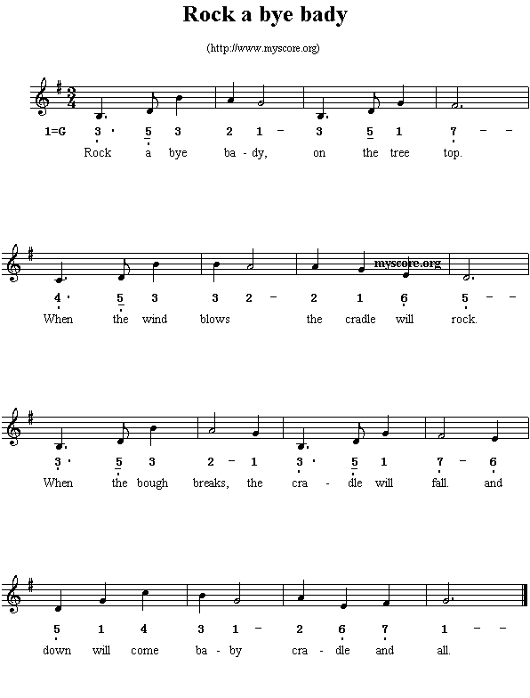 英文儿歌：Rockabyebady(其他)1