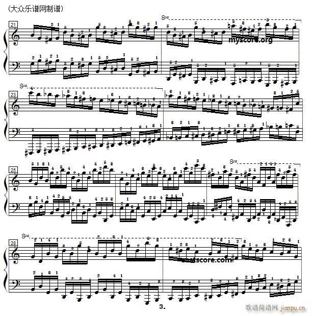 车尔尼 钢琴快速练习曲 Czerny 299 第36首 及练习提示(钢琴谱)3