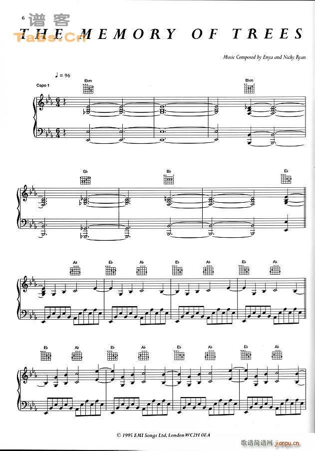 树的记忆(吉他谱)1